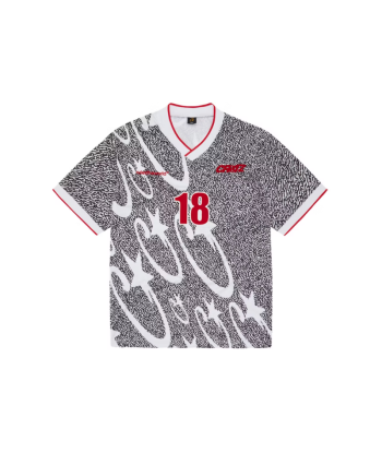 T-shirt Grey Red Football Jersey Stellations | Corteiz les muscles