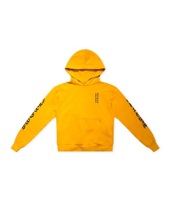 Hoodie Yellow Orange Script Logo | Chrome Hearts Véritable concentré