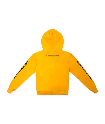 Hoodie Yellow Orange Script Logo | Chrome Hearts Véritable concentré