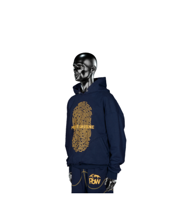 Hoodie UNI Fingerprint Hoodie℗ - Navy | Pierre Bassene pas cheres