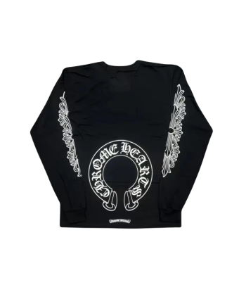 Longsleeve Black Floral Horseshoe | Chrome Hearts Les magasins à Paris