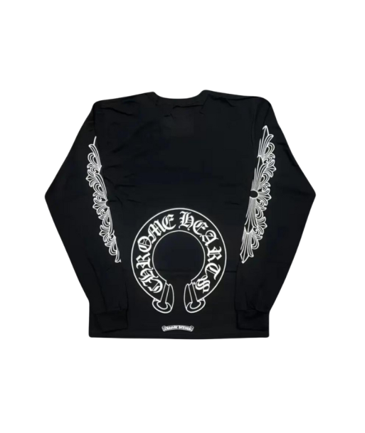 Longsleeve Black Floral Horseshoe | Chrome Hearts Les magasins à Paris