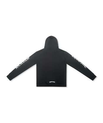 Hoodie Black Vertical Logo Zip Up | Chrome Hearts Economisez 