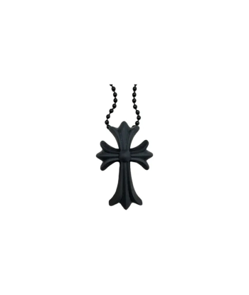 Necklace Black Silicone Cross | Chrome Hearts brillant des détails fins