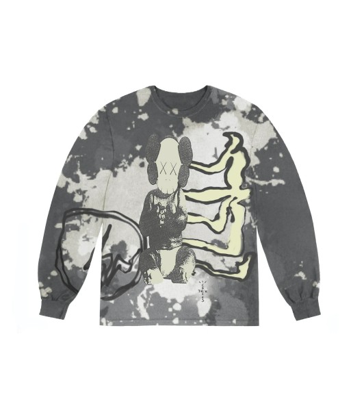 Longsleeves Travis Scott Cactus Jack x Kaws for Fragment gris plus qu'un jeu 