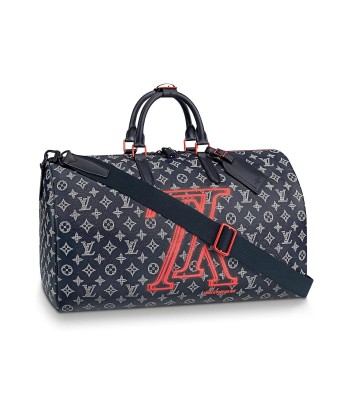 Louis Vuitton Keepall Bandouliere Monogram Upside Down Ink 50 Navy Faites des économies