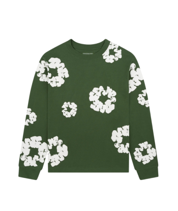 Longsleeve Cotton Wreath Green | Denim Tears les ligaments