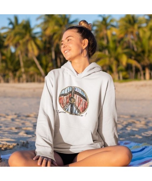 Liberté Chérie™ | Sweat Féministe À Capuche Femme Au Bouclier Amélioration de cerveau avec