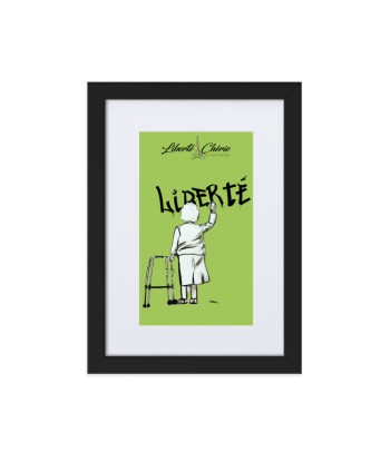 Liberté Chérie™ | Affiche Pop Art Féministe Encadrée Mamie Vert en stock