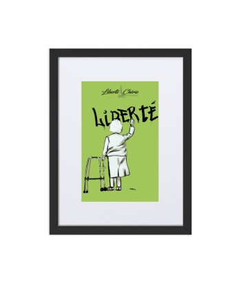 Liberté Chérie™ | Affiche Pop Art Féministe Encadrée Mamie Vert en stock