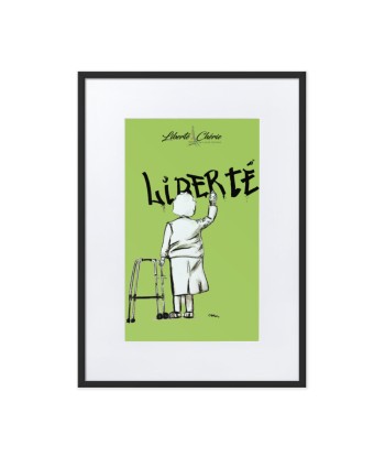 Liberté Chérie™ | Affiche Pop Art Féministe Encadrée Mamie Vert en stock