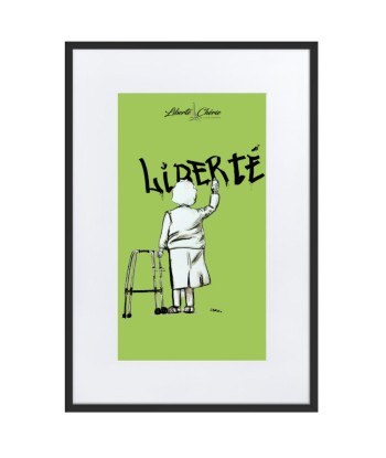 Liberté Chérie™ | Affiche Pop Art Féministe Encadrée Mamie Vert en stock