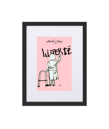 Liberté Chérie™ | Affiche Pop Art Féministe Encadrée Mamie Rose outlet