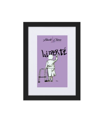 Liberté Chérie™ | Affiche Pop Art Féministe Encadrée Mamie Lilas Paris Déstockage Promo