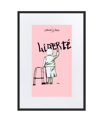 Liberté Chérie™ | Affiche Pop Art Féministe Encadrée Mamie Rose outlet