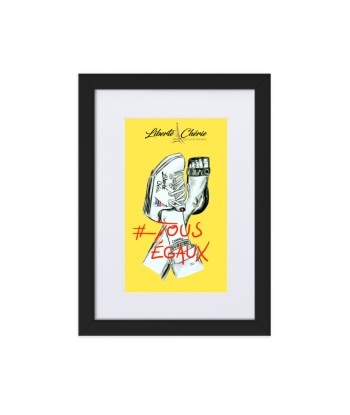 Liberté Chérie™ | Affiche Pop Art Féministe Tous Egaux Jaune de votre