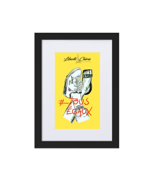 Liberté Chérie™ | Affiche Pop Art Féministe Tous Egaux Jaune de votre