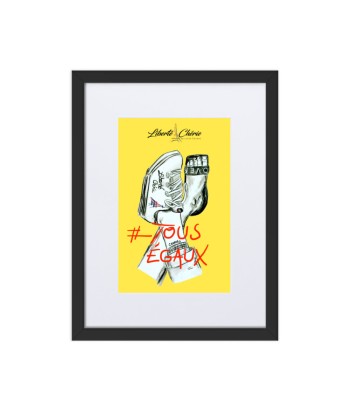 Liberté Chérie™ | Affiche Pop Art Féministe Tous Egaux Jaune de votre