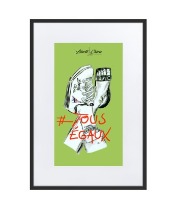 Liberté Chérie™ | Affiche Pop Art Féministe Tous Egaux Vert ouvre sa boutique