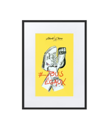 Liberté Chérie™ | Affiche Pop Art Féministe Tous Egaux Jaune de votre