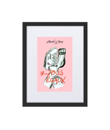 Liberté Chérie™ | Affiche Pop Art Féministe Tous Egaux Rose du meilleur 