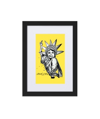 Liberté Chérie™ | Affiche Pop Art Féministe Encadrée : Libéré Jaune Venez découvrir notre 