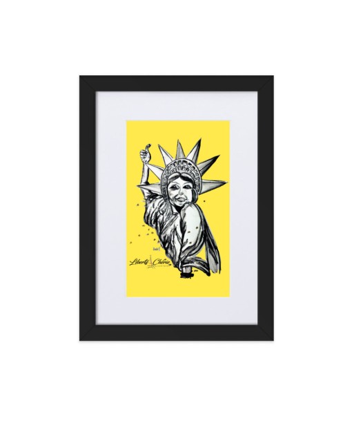 Liberté Chérie™ | Affiche Pop Art Féministe Encadrée : Libéré Jaune Venez découvrir notre 