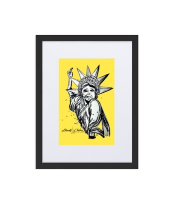 Liberté Chérie™ | Affiche Pop Art Féministe Encadrée : Libéré Jaune Venez découvrir notre 