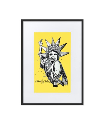 Liberté Chérie™ | Affiche Pop Art Féministe Encadrée : Libéré Jaune Venez découvrir notre 