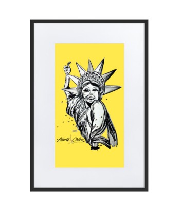 Liberté Chérie™ | Affiche Pop Art Féministe Encadrée : Libéré Jaune Venez découvrir notre 