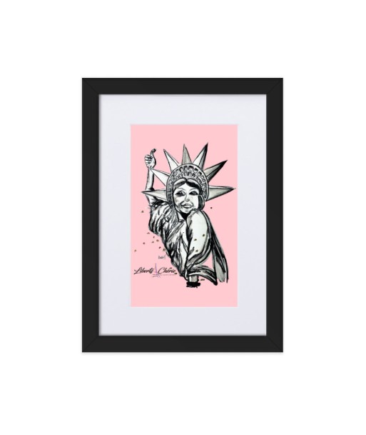 Liberté Chérie™ | Affiche Pop Art Féministe Encadrée Statut : Libéré Rose vente chaude votre 