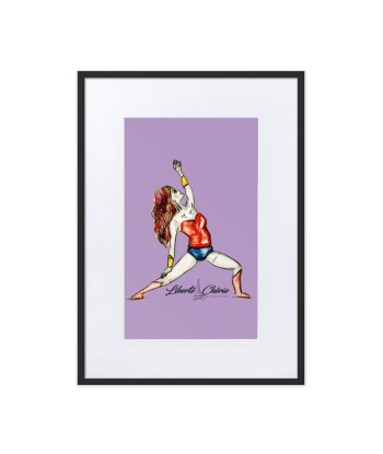 Liberté Chérie™ | Affiche Pop Art Féministe Encadrée Posture De Guerrière Lilas Livraison rapide