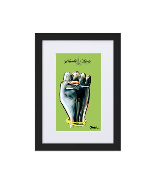 Liberté Chérie™ | Affiche Pop Art Féministe Encadrée Girl Power Vert la colonne vertébrale