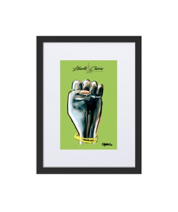 Liberté Chérie™ | Affiche Pop Art Féministe Encadrée Girl Power Vert la colonne vertébrale