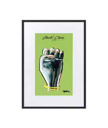 Liberté Chérie™ | Affiche Pop Art Féministe Encadrée Girl Power Vert la colonne vertébrale