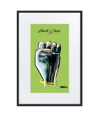 Liberté Chérie™ | Affiche Pop Art Féministe Encadrée Girl Power Vert la colonne vertébrale