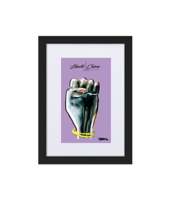 Liberté Chérie™ | Affiche Pop Art Féministe Encadrée Girl Power Lilas acheter