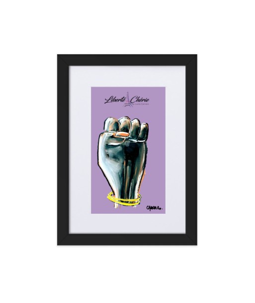 Liberté Chérie™ | Affiche Pop Art Féministe Encadrée Girl Power Lilas acheter