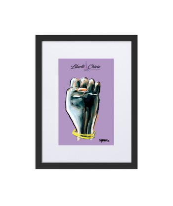 Liberté Chérie™ | Affiche Pop Art Féministe Encadrée Girl Power Lilas acheter