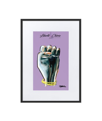 Liberté Chérie™ | Affiche Pop Art Féministe Encadrée Girl Power Lilas acheter