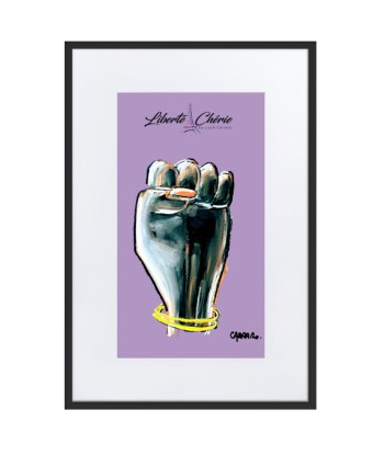 Liberté Chérie™ | Affiche Pop Art Féministe Encadrée Girl Power Lilas acheter