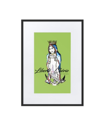 Liberté Chérie™ | Affiche Pop Art Féministe Notre Dame Liberté Vert de pas cher