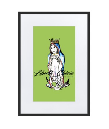 Liberté Chérie™ | Affiche Pop Art Féministe Notre Dame Liberté Vert de pas cher