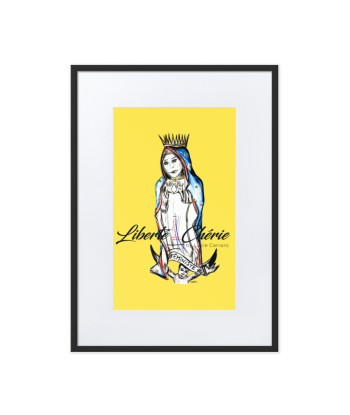 Liberté Chérie™ | Affiche Pop Art Féministe Jaune Paris Déstockage Promo