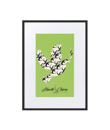 Liberté Chérie™ | Affiche Féministe Encadrée Colombe Monogramme Vert Comment ça marche