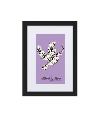 Liberté Chérie™ | Affiche Féministe Encadrée Colombe Monogramme Lilas Comparez plus de prix