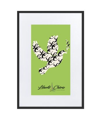 Liberté Chérie™ | Affiche Féministe Encadrée Colombe Monogramme Vert Comment ça marche