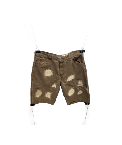 Short CLUB D'ART SAUVAGE dickies marron brillant des détails fins