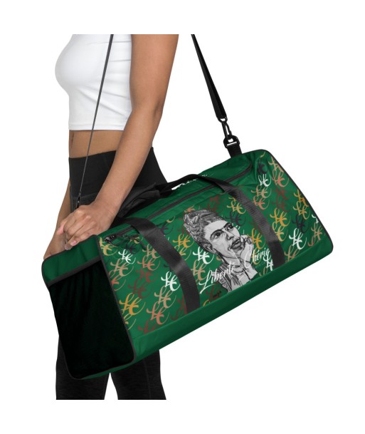 Liberté Chérie™ | Sac De Voyage Féministe Frida Monogramme Vert brillant des détails fins