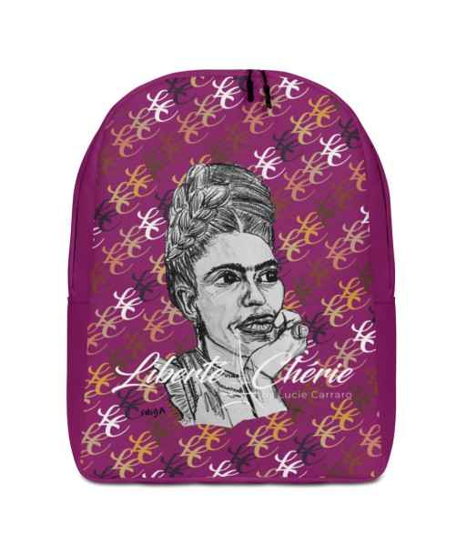 Liberté Chérie™ | Sac À Dos Féministe Frida Monogramme Prune pas cher